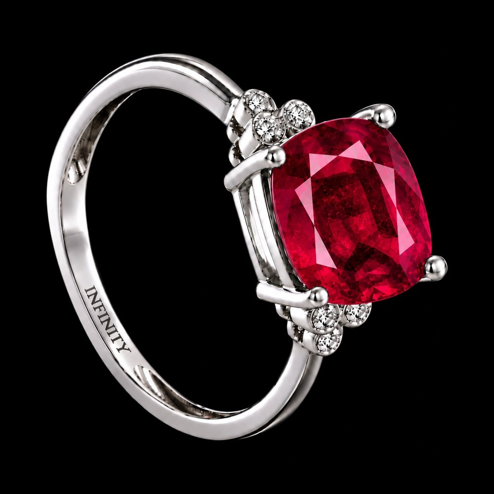 Crimson Ruby Cocktail Ring