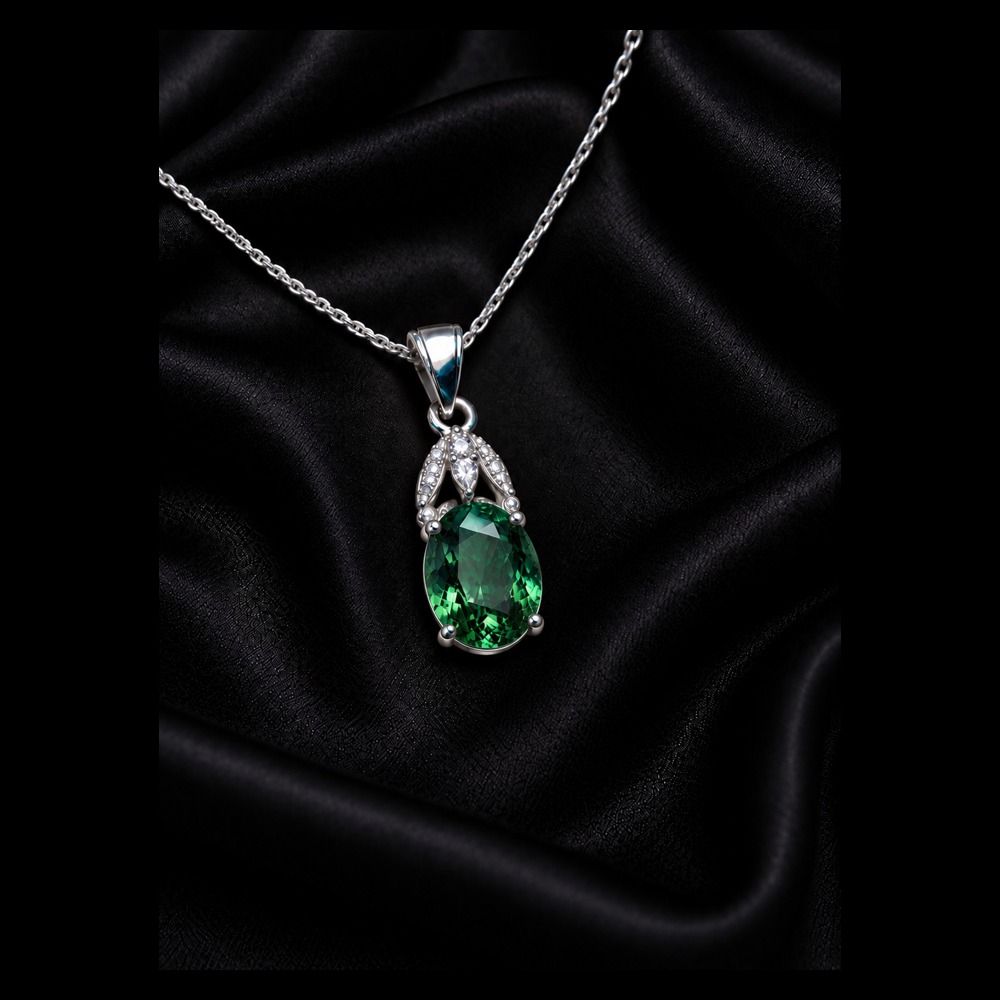 Forest Green Sapphire Pendant