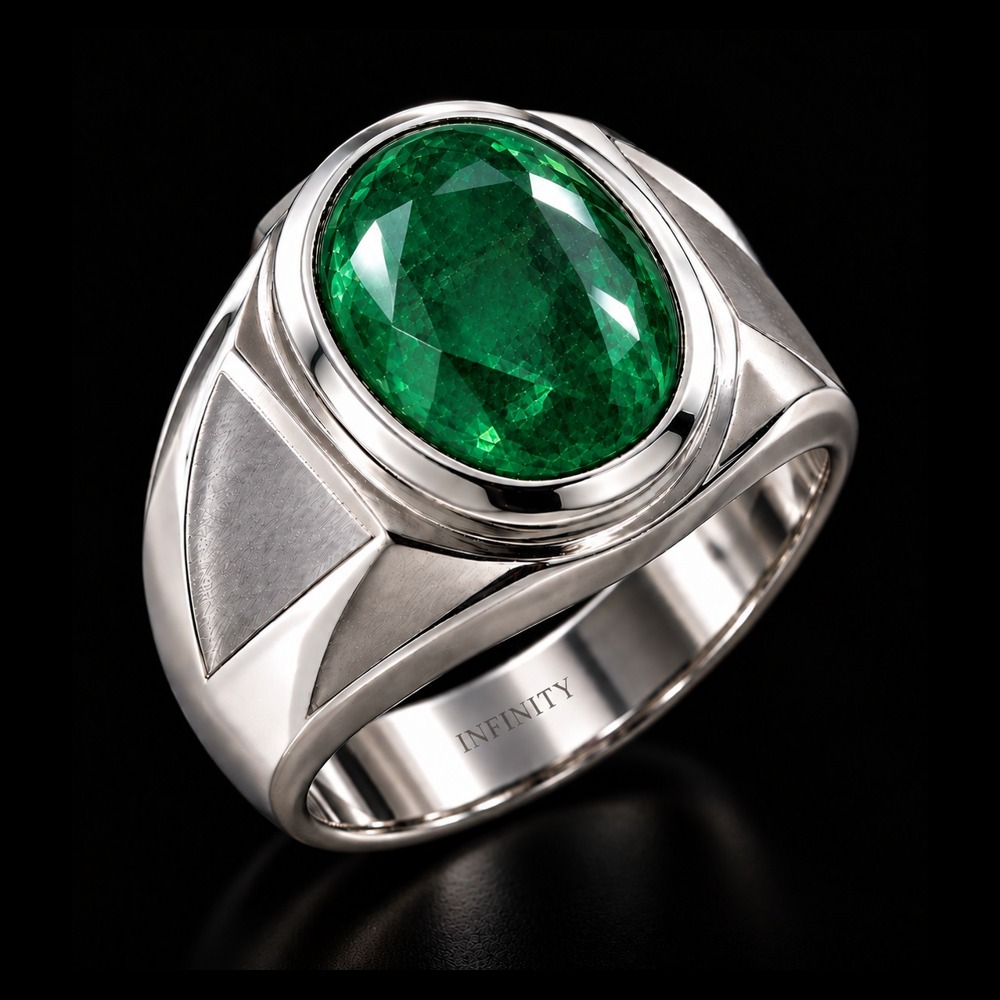 Imperial Emerald Signet Ring