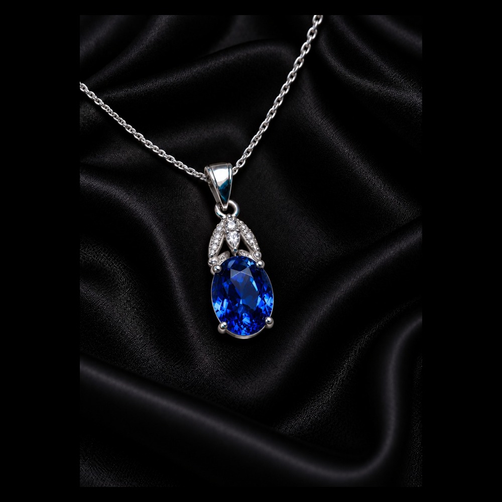 Midnight Blue Sapphire Pendant
