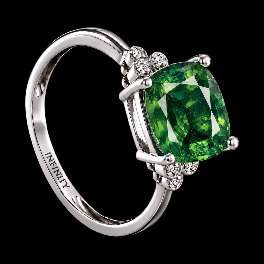 Verdant Green Sapphire Ring
