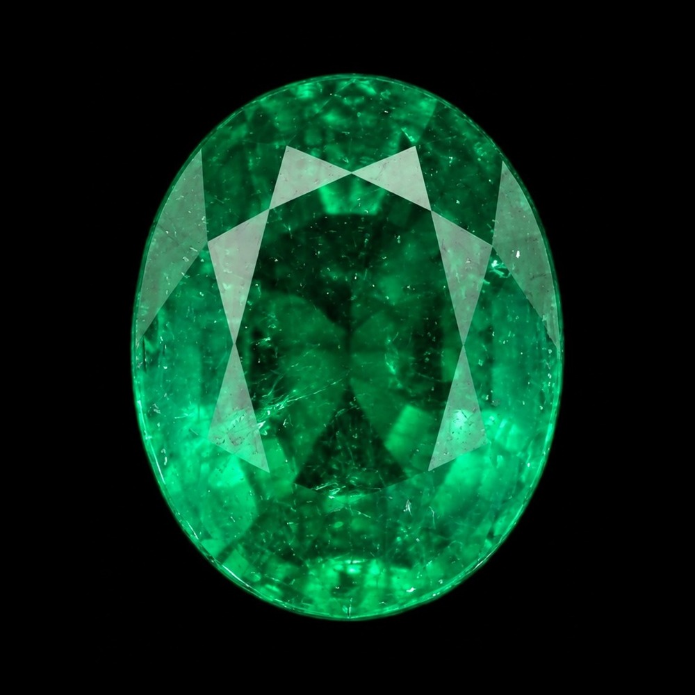 Verdant Oval Emerald